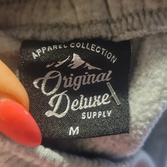 ORIGINAL DELUXE SUPPLY Grey gray skeleton hands LA sweatpants joggers medium - Picture 2 of 4